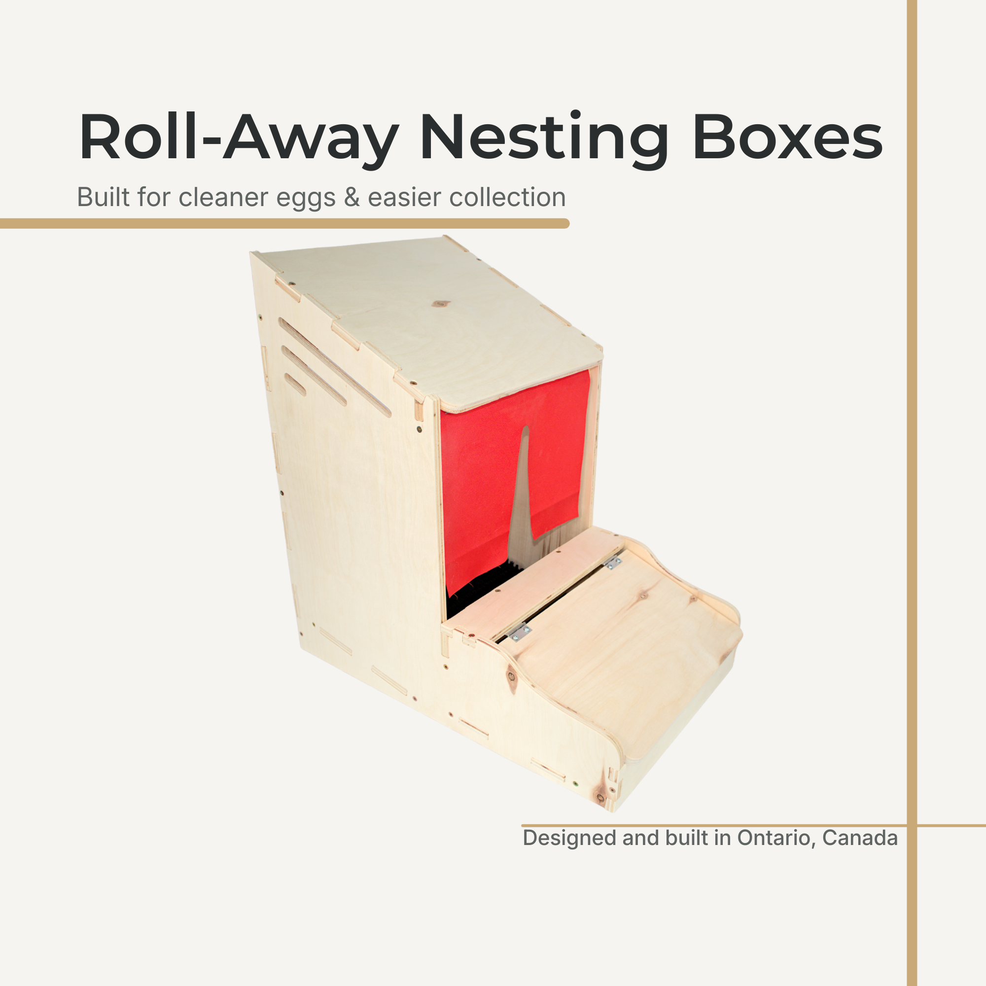 Rollaway chicken nesting box